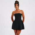 Backless Tube Mini Dress – High Waist Slim Fit Women - @BlackWhite