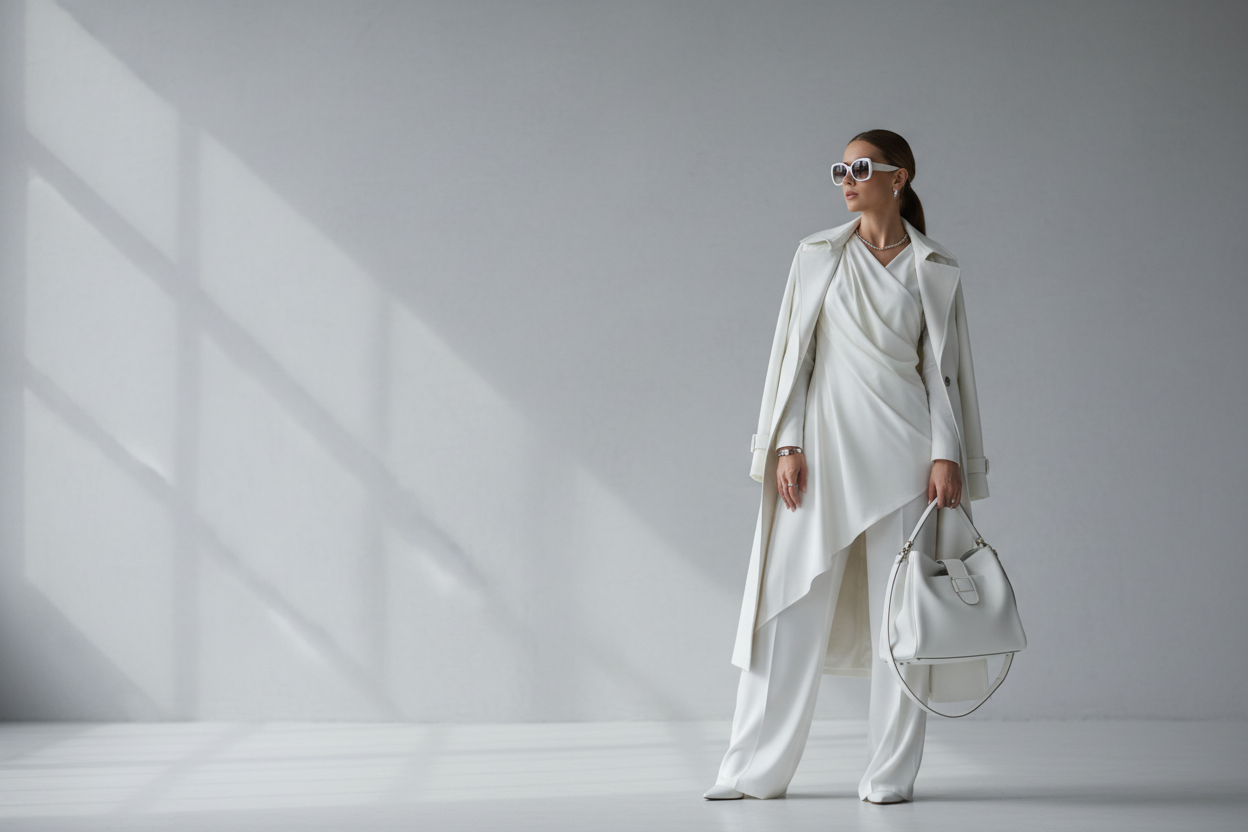Bannière mur gris tenue blanche