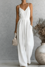 Chic Wide-leg Jumpsuit in Black and White – Effortless Elegance - @BlackWhite