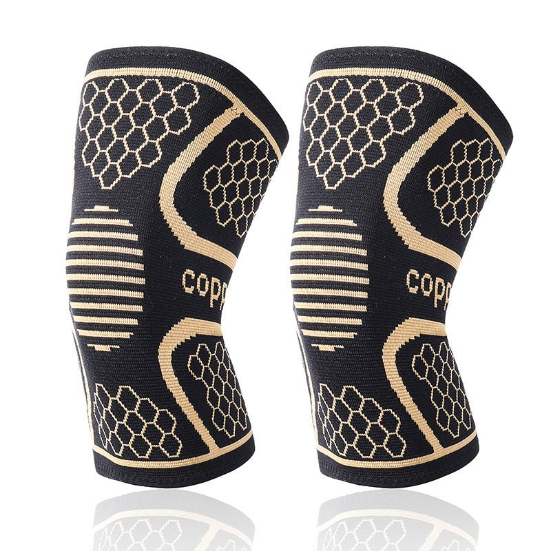 Copper Fiber Knitted Knee Pads – Sport & Fitness Support - @BlackWhite