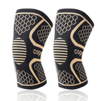 Copper Fiber Knitted Knee Pads – Sport & Fitness Support - @BlackWhite