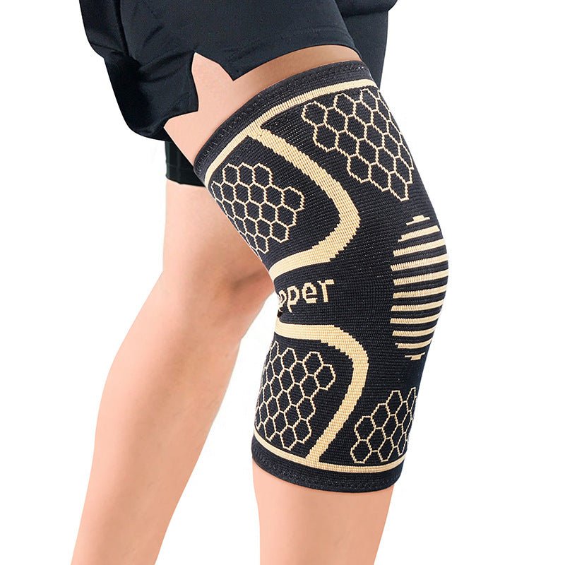 Copper Fiber Knitted Knee Pads – Sport & Fitness Support - @BlackWhite