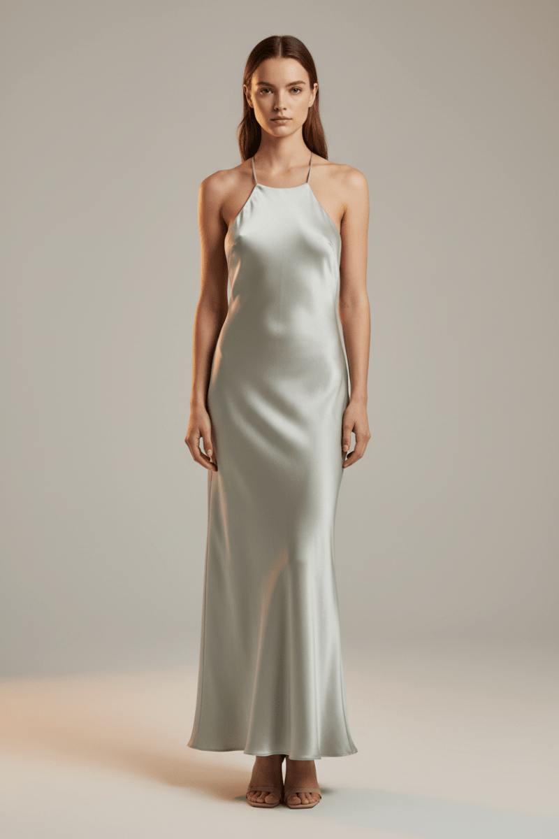 Elegant Satin Slip Dress in Black – Timeless Sensuality - @BlackWhite
