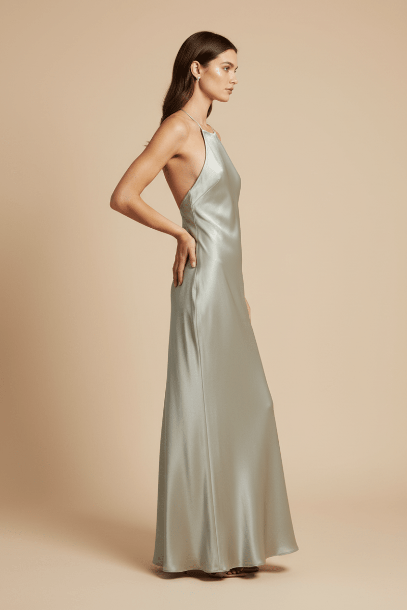 Elegant Satin Slip Dress in Black – Timeless Sensuality - @BlackWhite