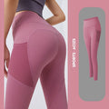 High-Waist Yoga Leggings with Pocket – Tummy Control - @BlackWhite