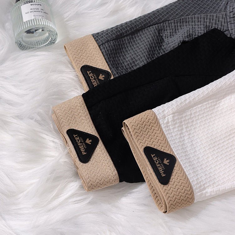Lifestyle image of black and white boxer briefs, highlighting soft fabric and a comfortable fit in a natural setting.