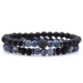Detail close-up of multicolor beaded bracelet featuring natural stones and micro-inlaid zircon.