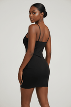 Sexy Suspender Mini Dress – Sleek Vest Style | S–XL - @BlackWhite