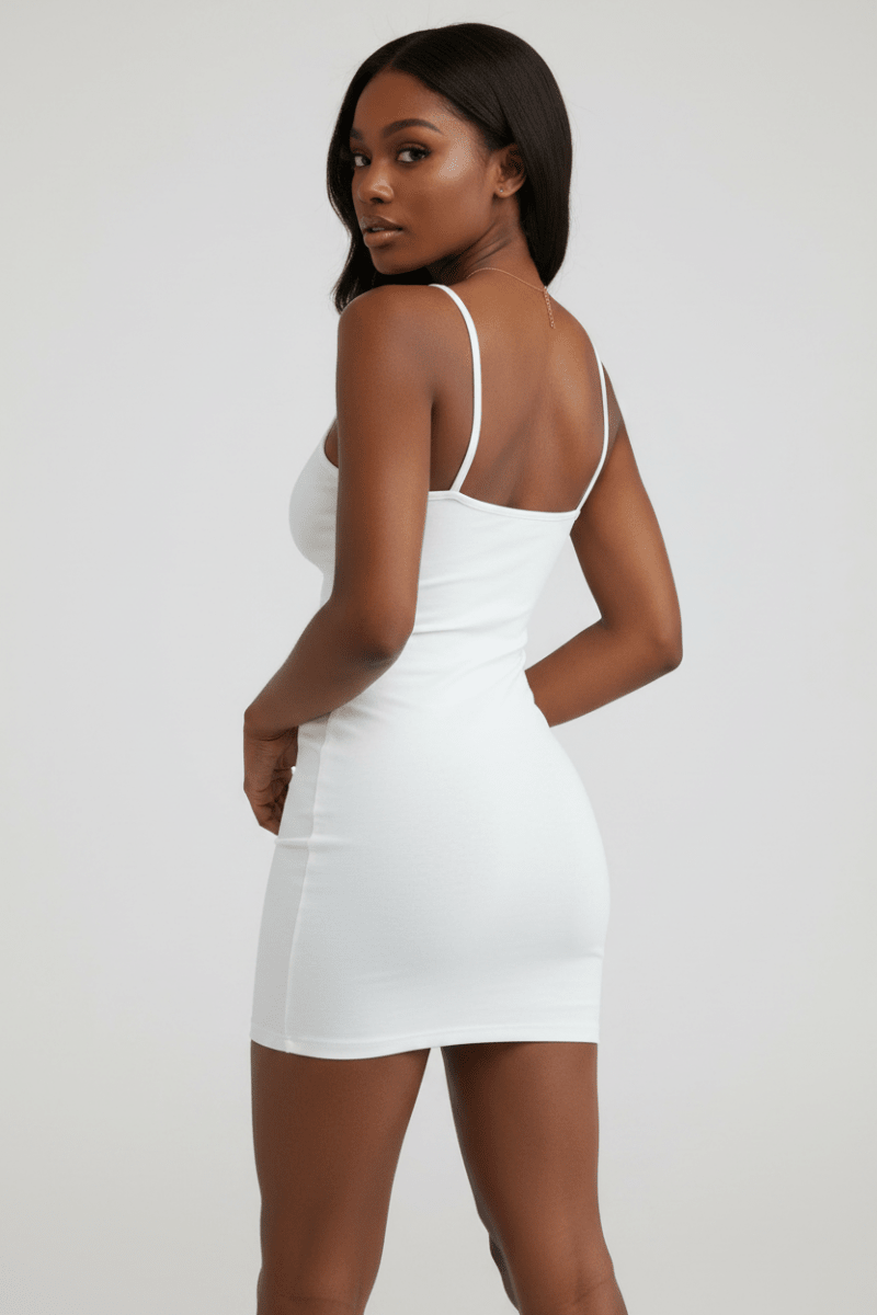 Sexy Suspender Mini Dress – Sleek Vest Style | S–XL - @BlackWhite