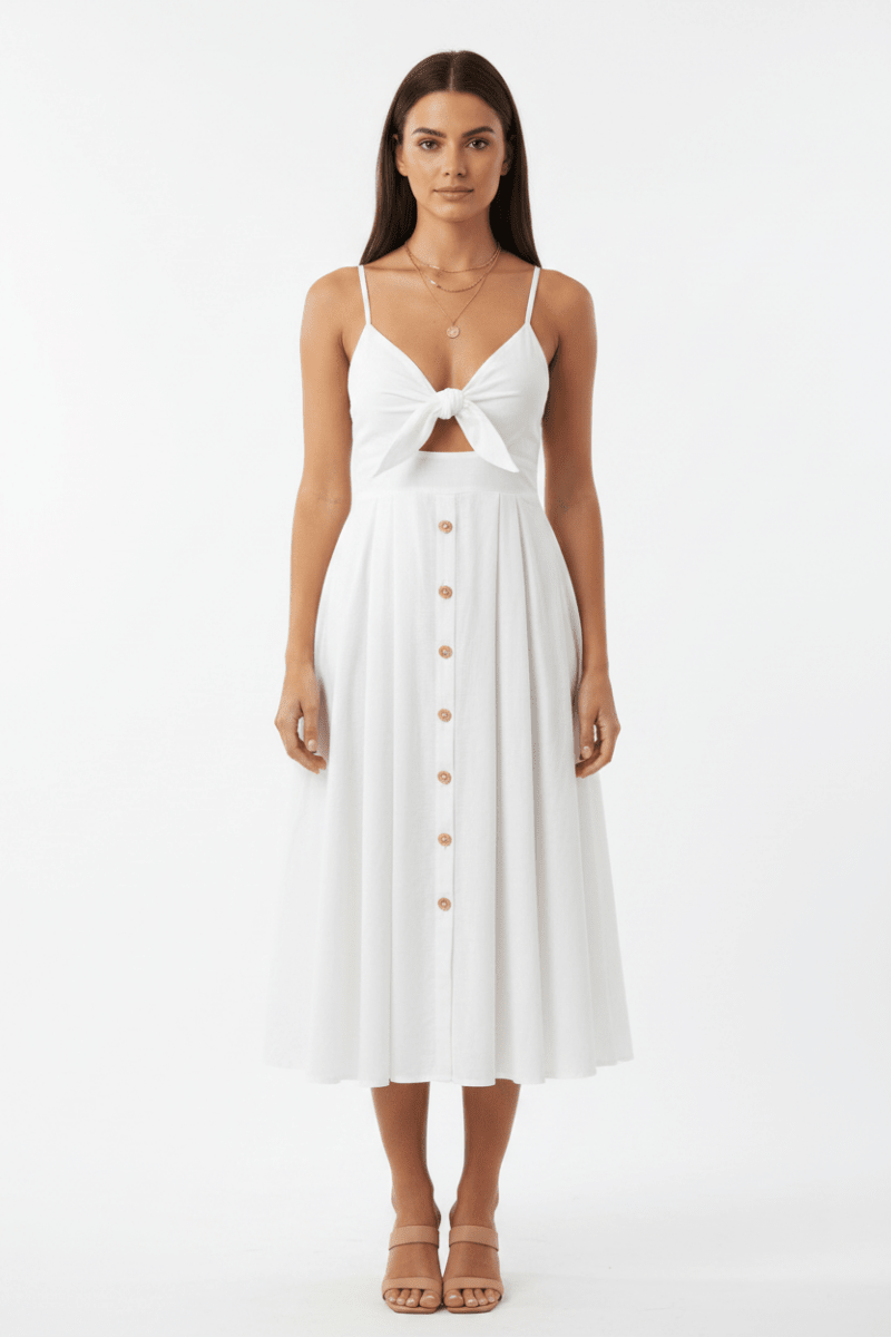 Sleeveless Backless Strap Sheath Dress – Party & Evening - @BlackWhite
