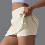 Slim Fit Nylon Sport Skirt – Sleeveless Active Wear - @BlackWhite