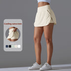 Slim Fit Nylon Sport Skirt – Sleeveless Active Wear - @BlackWhite