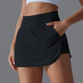 Slim Fit Nylon Sport Skirt – Sleeveless Active Wear - @BlackWhite