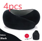 Side view of the dark gray neck pillow, emphasizing its adjustable features and memory foam.