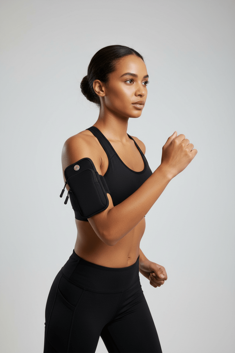 Sports Armband Phone Bag – Running, Gym & Outdoor Use - @BlackWhite