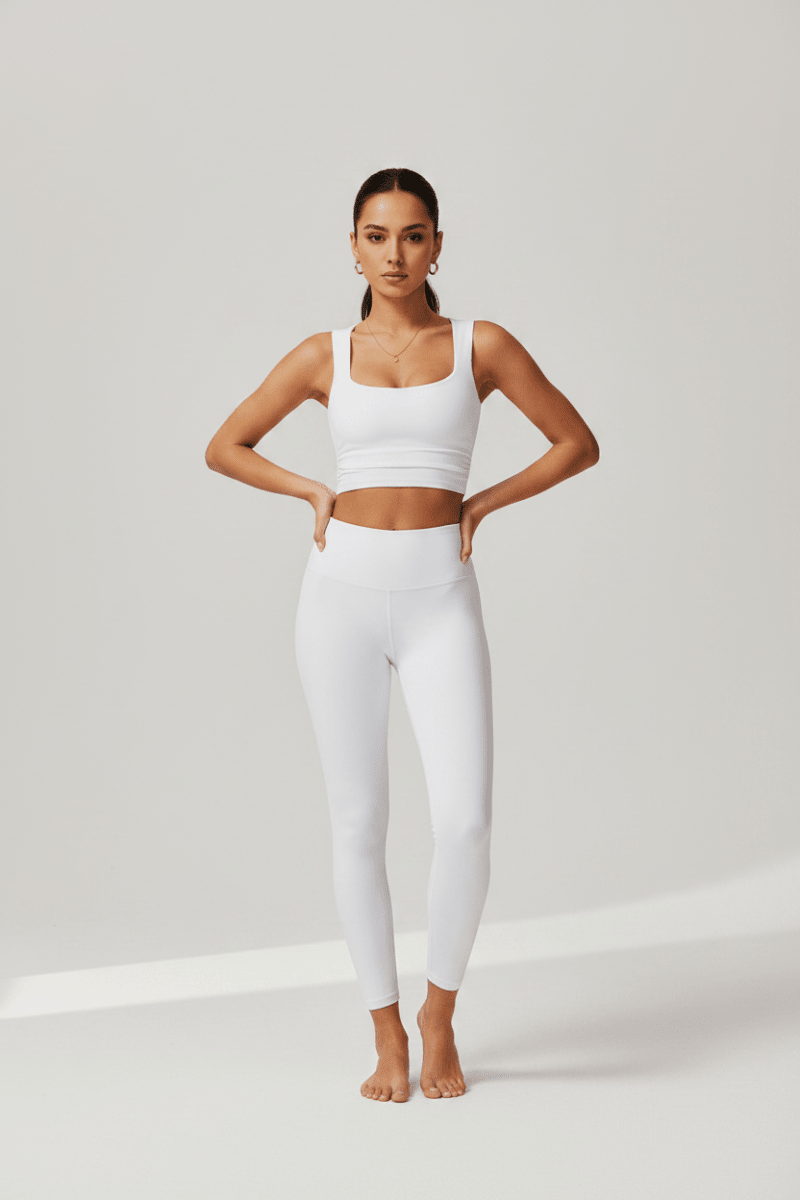 Women's Breathable Exercise Vest – Tight-Fit Back Top - @BlackWhite
