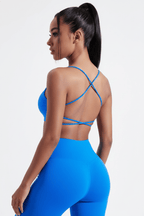 Women's High-Support Sports Bra with Double Straps - @BlackWhite