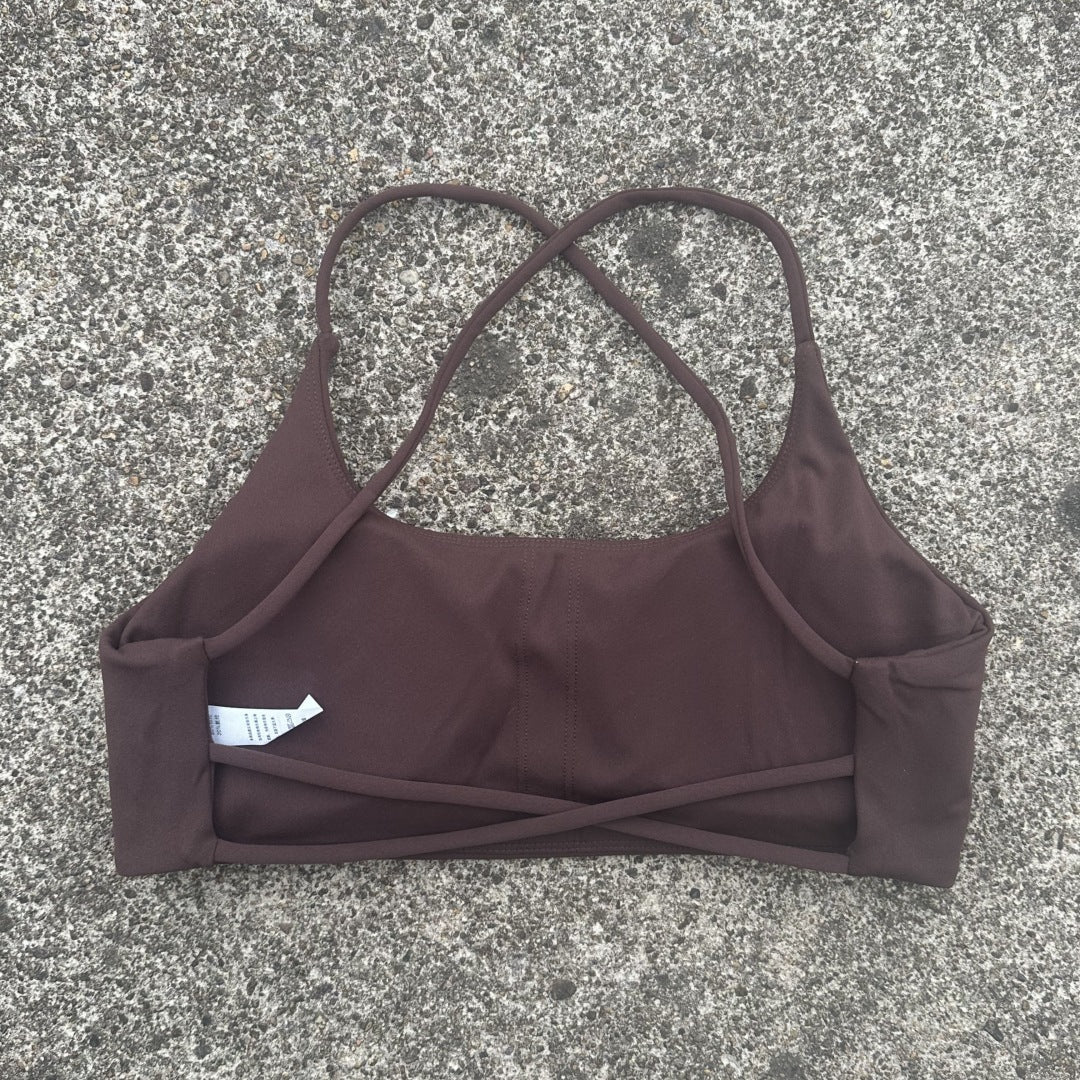 Women's High-Support Sports Bra with Double Straps - @BlackWhite