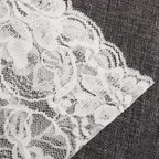 Detailed view of white lace detail on high-waist thong, elegant and stylish for everyday wear