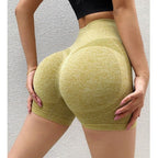 Women's High-Waist Fitness Shorts for Gym & Yoga - @BlackWhite