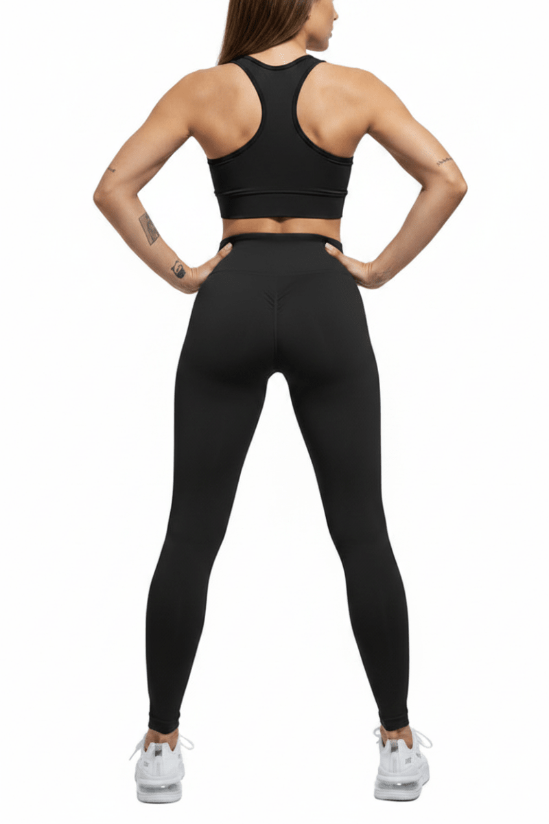 Women's High-Waist Scrunch Leggings – Gym & Fitness - @BlackWhite
