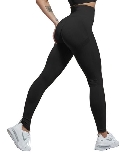 Women's High-Waist Scrunch Leggings – Gym & Fitness - @BlackWhite