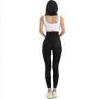Women's High-Waist Sculpting Fitness Leggings Set - @BlackWhite