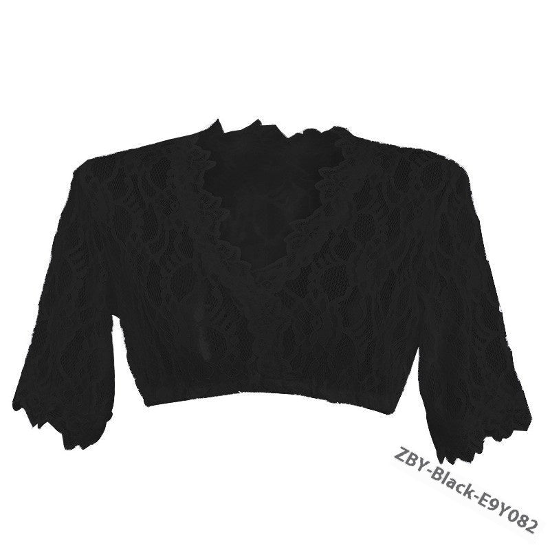 Front view of a black lace mesh camisole featuring mesh details and a cropped design, stylish and elegant.