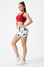 Women's Lightweight Yoga & Running Shorts with Liner - @BlackWhite