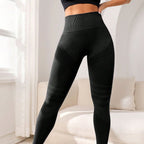 Women's Skinny Yoga Pants for Running & Fitness - @BlackWhite