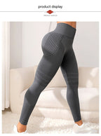 Women's Skinny Yoga Pants for Running & Fitness - @BlackWhite