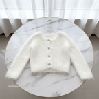 Women's Thick Knitted Button Cardigan – Black & White - @BlackWhite