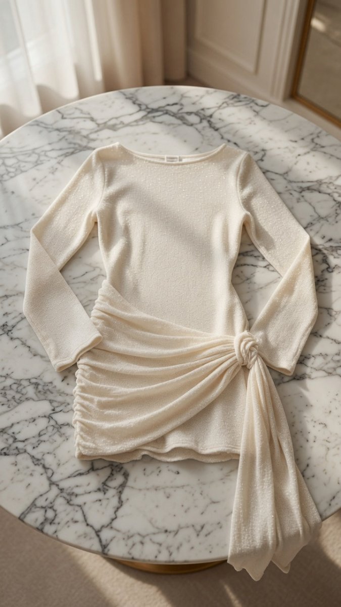Y2K Backless Long-Sleeve Mini Dress – White | @BlackWhite - @BlackWhite